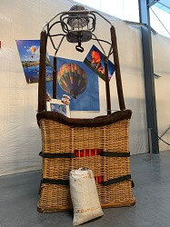 WAAAM's 1983 Avian Skyhawk Hot Air Balloon on display in the museum.