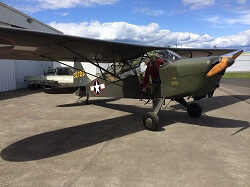 WAAAM's WWII Interstate L-6 getting ready to take off for a flight. 