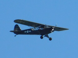 WAAAM's WWII Piper L-4J during the Annual 4th of July celebrations.