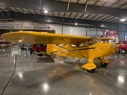 WAAAM's 1948 Piper PA-15 Vagabond on display at the museum.