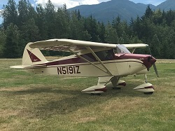 WAAAM's 1961 Piper Colt getting ready to fly to the museum.