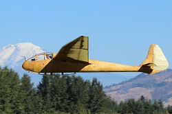 WAAAM's 1939 Slingsby T.13 Petrel launching from the Hood River Airport 4S2.