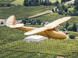 WAAAM's 1939 Slingsby T.6 Kirby Kite flying over the Hood River Valley in Oregon, USA.