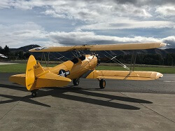 WAAAM's 1943 Stearman N2S-3 fresh from the airplane restoration shop.