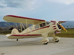 WAAAM's 1933 WACO UIC fresh from the restoration shop and going on its post-restoration test flight.