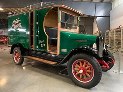 WAAAM's 1926 International Special Delivery Truck on display in the museum.