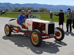 WAAAM's 1927 Chevy Outlaw Dirt Track Racer giving rides on Second Saturday. 