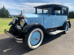 A 1927 Moon Brougham out for a drive at the Western Antique Aeroplane Automobile Museum.