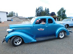 WAAAM's 1936 Plymouth Custom Coupe at the 2017 WAAAM Traffic Jam.