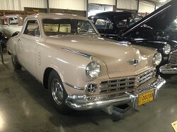 WAAAM's 1947 Studebaker Commander Starlight Coupe on display in the museum