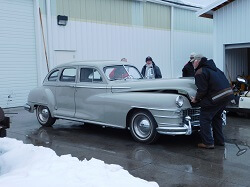 Doesn't stop WAAAM's 1948 Chrysler New Yorker.