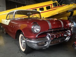 WAAAM's 1955 Pontiac Catalina Star Chief on display at the museum.