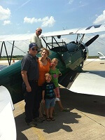 Family in Peru, Illinois with the WACO UBA