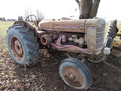 WAAAM's 1946 McCormick Deering Tractor stands guard out front of the museum.